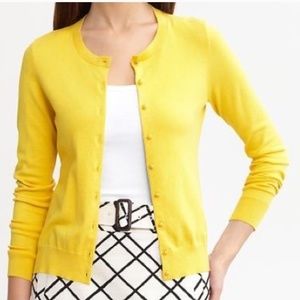 Banana Republic Yellow Cardigan